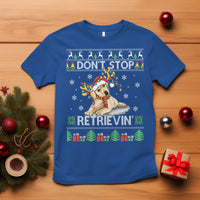 Don't Stop Retrievin Golden Retriever Ugly Christmas T Shirt - Wonder Print Shop