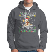 Don't Stop Retrievin Golden Retriever Ugly Christmas Hoodie - Wonder Print Shop