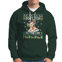 Don't Stop Retrievin Golden Retriever Ugly Christmas Hoodie - Wonder Print Shop