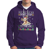 Don't Stop Retrievin Golden Retriever Ugly Christmas Hoodie - Wonder Print Shop