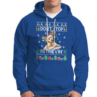 Don't Stop Retrievin Golden Retriever Ugly Christmas Hoodie - Wonder Print Shop