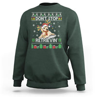 Don't Stop Retrievin Golden Retriever Ugly Christmas Sweatshirt - Wonder Print Shop