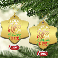 Funny I Run On Coffee And Christmas Cheer Christmas Ornament - Wonder Print Shop
