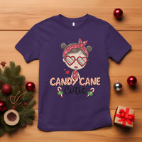 Candy Cane Cutie Christmas Cute Girl Kid Messy Bun T Shirt - Wonder Print Shop