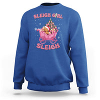 Sleigh Girl Sleigh Christmas Groovy Gingerbread Man Xmas Holidays Sweatshirt - Wonder Print Shop