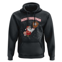 Christmas Baseball Hoodie Funny Santa Playing Baseball Merry Christmas