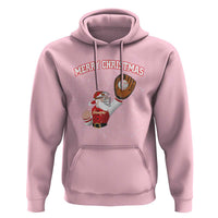 Christmas Baseball Hoodie Funny Santa Playing Baseball Merry Christmas