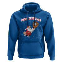 Christmas Baseball Hoodie Funny Santa Playing Baseball Merry Christmas
