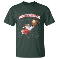 Christmas Baseball T Shirt Funny Santa Playing Baseball Merry Christmas - Wonder Print Shop