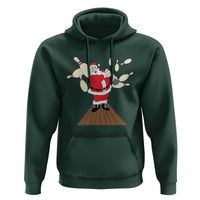 Christmas Bowling Hoodie Funny Santa Playing Bowling Merry Christmas