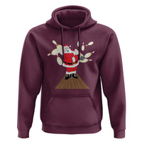 Christmas Bowling Hoodie Funny Santa Playing Bowling Merry Christmas
