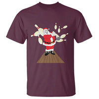 Christmas Bowling T Shirt Funny Santa Playing Bowling Merry Christmas - Wonder Print Shop