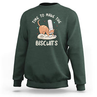 Cute Kitty Time To Make The Biscuits Cat Lover Sweatshirt - Wonder Print Shop
