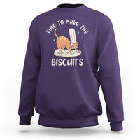 Cute Kitty Time To Make The Biscuits Cat Lover Sweatshirt - Wonder Print Shop