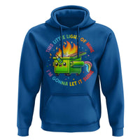 Funny Xmas Dumpster Fire Hoodie This Little Light Of Mine Unicorn Rainbow