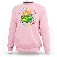Funny Xmas Dumpster Fire Sweatshirt This Little Light Of Mine Unicorn Rainbow - Wonder Print Shop