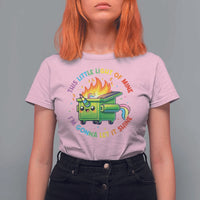 Funny Xmas Dumpster Fire T Shirt For Women This Little Light Of Mine Unicorn Rainbow - Wonder Print Shop