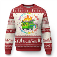 Funny Xmas Dumpster Fire Ugly Christmas Sweater This Little Light Of Mine Unicorn Rainbow - Wonder Print Shop