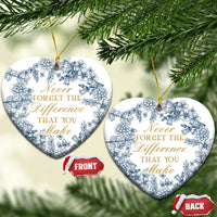 Thank You Gifts Christmas Ornament Never Forget The Difference That You Make Xmas - Wonder Print Shop