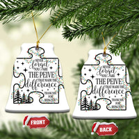 Thank You Gifts Christmas Ornament Never Forget You Are The Piece That Made The Difference - Wonder Print Shop