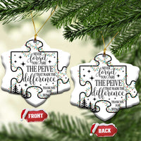 Thank You Gifts Christmas Ornament Never Forget You Are The Piece That Made The Difference - Wonder Print Shop