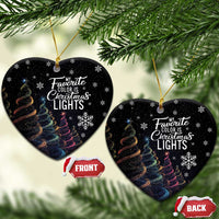 Funny Xmas Christmas Ornament My Favorite Color is Christmas Lights - Wonder Print Shop