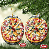 Funny Xmas Pizza Food Lover Christmas Ornament - Wonder Print Shop