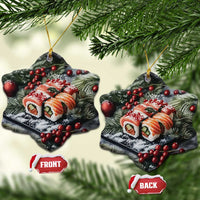 Funny Xmas Sushi Japan Food Lover Christmas Ornament - Wonder Print Shop