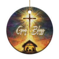 Nativity Christmas God Bless Christian Christmas Ornament - Wonder Print Shop