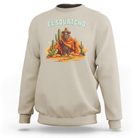 Western Bigfoot Sweatshirt Funny El Squatcho Poncho Mexican - Wonder Print Shop