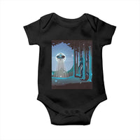 Bigfoot Hiding From Alien UFO Funny Sasquatch Baby Onesie