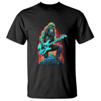 Rocking On Bigfoot Sasquatch Loves Rock And Roll T Shirt - Wonder Print Shop