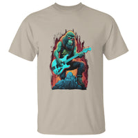 Rocking On Bigfoot Sasquatch Loves Rock And Roll T Shirt - Wonder Print Shop