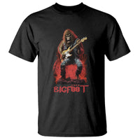 Bigfoot Rock N Roll T Shirt Funny Sasquatch Playing Electric Guitar - Wonder Print Shop