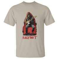 Bigfoot Rock N Roll T Shirt Funny Sasquatch Playing Electric Guitar - Wonder Print Shop