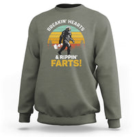 Funny Bigfoot Sweatshirt Breakin Hearts & Rippin Farts! Sasquatch - Wonder Print Shop