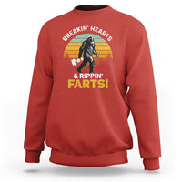Funny Bigfoot Sweatshirt Breakin Hearts & Rippin Farts! Sasquatch - Wonder Print Shop