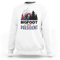 Bigfoot For President Sweatshirt Funny American USA Flag Sasquatch Election - Wonder Print Shop