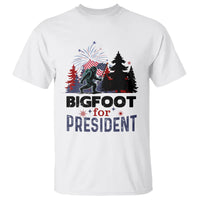 Bigfoot For President T Shirt Funny American USA Flag Sasquatch Election - Wonder Print Shop