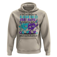Suicide Prevention Call Or Text 988 Hoodie If You Are Looking For A Sign To Stay Groovy - Wonder Print Shop