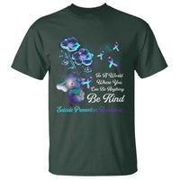 Suicide Prevention Be Kind T Shirt Elephant In A World Where You Can Be Anything - Wonder Print Shop