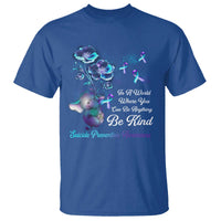 Suicide Prevention Be Kind T Shirt Elephant In A World Where You Can Be Anything - Wonder Print Shop