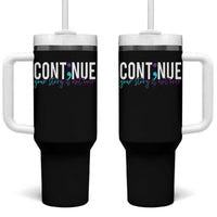 Suicide Prevention Tumbler With Handle Continue Your Story Is Not Over Semicolon