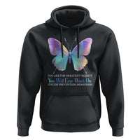 Suicide Prevention Hoodie You Are The Greatest Project You Will Ever Work On Butterfly - Wonder Print Shop