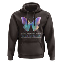 Suicide Prevention Hoodie You Are The Greatest Project You Will Ever Work On Butterfly - Wonder Print Shop