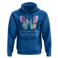 Suicide Prevention Hoodie You Are The Greatest Project You Will Ever Work On Butterfly - Wonder Print Shop