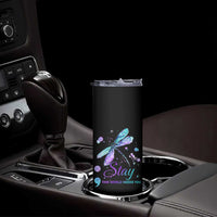 Suicide Prevention Stay Skinny Tumbler This World Needs You Semicolon Dragonflies