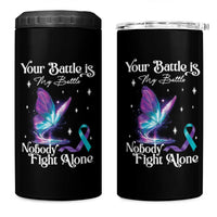 Suicide Prevention 4 in 1 Can Cooler Tumbler Your Battle Is My Battle Nobody Fights Alone