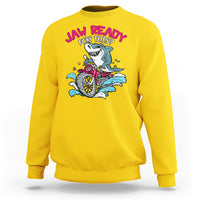 Shark Lover Sweatshirt Jaw Ready For This Riding Motorbike - Wonder Print Shop