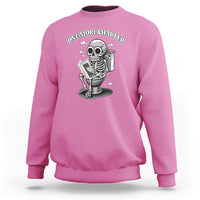 Book Lover Sweatshirt One More Chapter Bookaholic Skeleton - Wonder Print Shop
